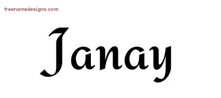 Calligraphic Stylish Name Tattoo Designs Janay Download Free