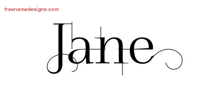 Decorated Name Tattoo Designs Jane Free