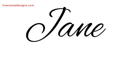 Cursive Name Tattoo Designs Jane Download Free