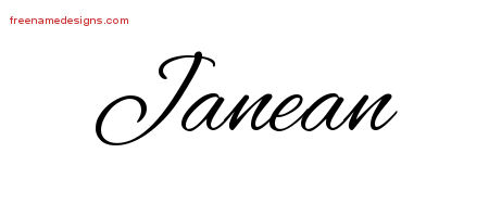 Cursive Name Tattoo Designs Janean Download Free
