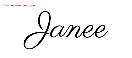 Classic Name Tattoo Designs Janee Graphic Download