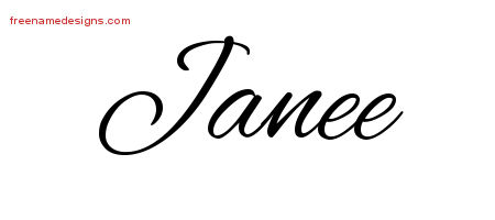 Cursive Name Tattoo Designs Janee Download Free