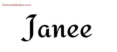 Calligraphic Stylish Name Tattoo Designs Janee Download Free