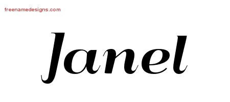 Art Deco Name Tattoo Designs Janel Printable