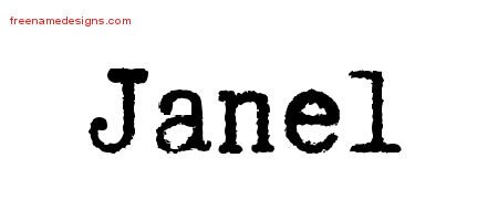 Typewriter Name Tattoo Designs Janel Free Download