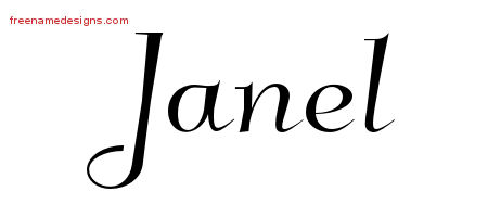 Elegant Name Tattoo Designs Janel Free Graphic