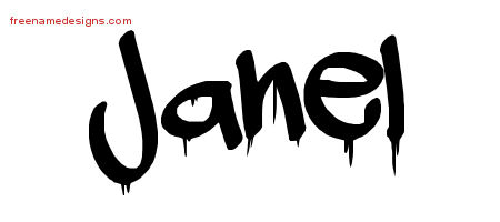 Graffiti Name Tattoo Designs Janel Free Lettering