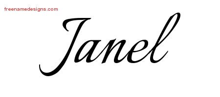 Calligraphic Name Tattoo Designs Janel Download Free