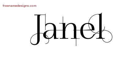 Decorated Name Tattoo Designs Janel Free