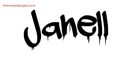 Graffiti Name Tattoo Designs Janell Free Lettering