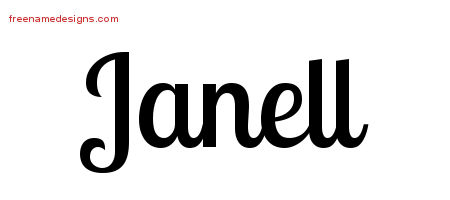 Handwritten Name Tattoo Designs Janell Free Download