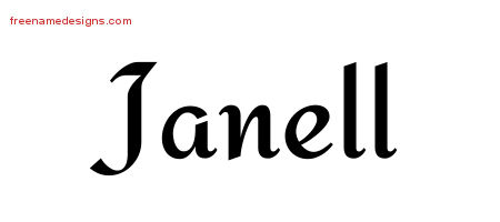 Calligraphic Stylish Name Tattoo Designs Janell Download Free