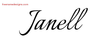 Calligraphic Name Tattoo Designs Janell Download Free
