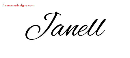 Cursive Name Tattoo Designs Janell Download Free