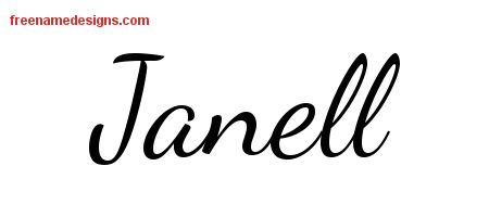 Lively Script Name Tattoo Designs Janell Free Printout