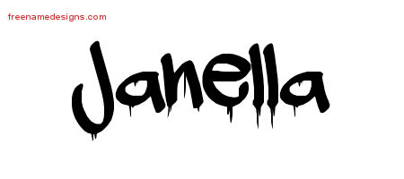 Graffiti Name Tattoo Designs Janella Free Lettering