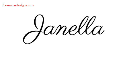 Classic Name Tattoo Designs Janella Graphic Download