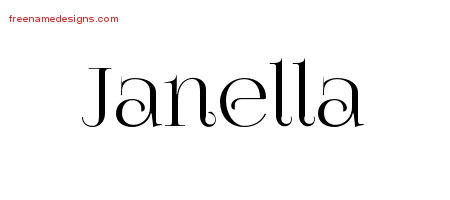 Vintage Name Tattoo Designs Janella Free Download