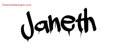 Graffiti Name Tattoo Designs Janeth Free Lettering