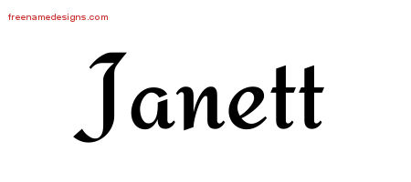Calligraphic Stylish Name Tattoo Designs Janett Download Free