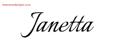Calligraphic Name Tattoo Designs Janetta Download Free