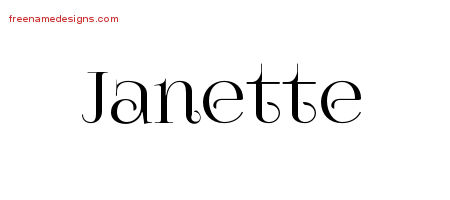 Vintage Name Tattoo Designs Janette Free Download