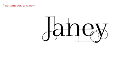 Decorated Name Tattoo Designs Janey Free