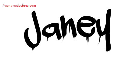 Graffiti Name Tattoo Designs Janey Free Lettering