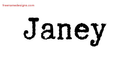 Typewriter Name Tattoo Designs Janey Free Download