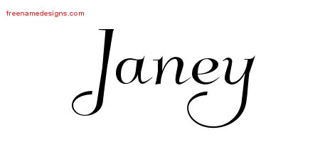 Elegant Name Tattoo Designs Janey Free Graphic