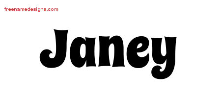 Groovy Name Tattoo Designs Janey Free Lettering
