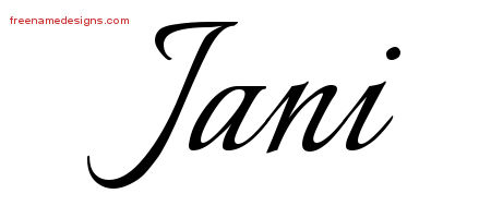 Calligraphic Name Tattoo Designs Jani Download Free