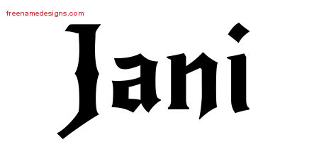 Gothic Name Tattoo Designs Jani Free Graphic