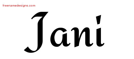 Calligraphic Stylish Name Tattoo Designs Jani Download Free