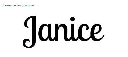 Handwritten Name Tattoo Designs Janice Free Download