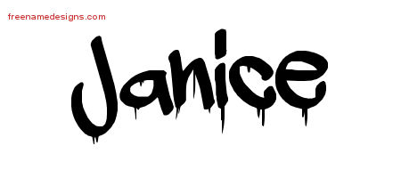 Graffiti Name Tattoo Designs Janice Free Lettering