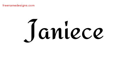 Calligraphic Stylish Name Tattoo Designs Janiece Download Free