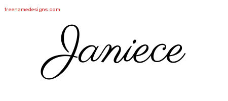 Classic Name Tattoo Designs Janiece Graphic Download