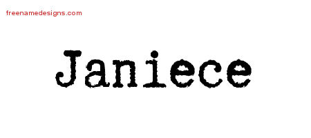 Typewriter Name Tattoo Designs Janiece Free Download