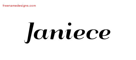 Art Deco Name Tattoo Designs Janiece Printable
