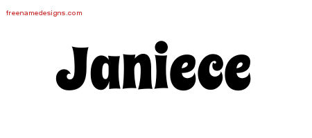 Groovy Name Tattoo Designs Janiece Free Lettering