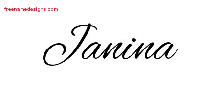 Cursive Name Tattoo Designs Janina Download Free