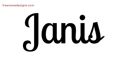 Handwritten Name Tattoo Designs Janis Free Download
