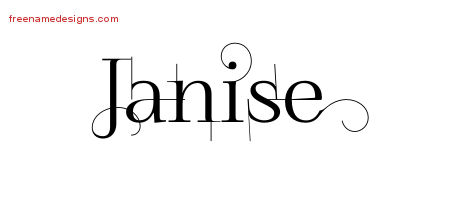 Decorated Name Tattoo Designs Janise Free