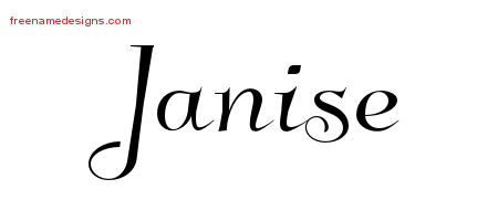 Elegant Name Tattoo Designs Janise Free Graphic
