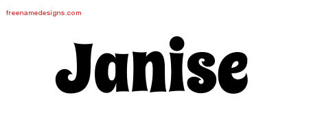 Groovy Name Tattoo Designs Janise Free Lettering