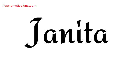 Calligraphic Stylish Name Tattoo Designs Janita Download Free