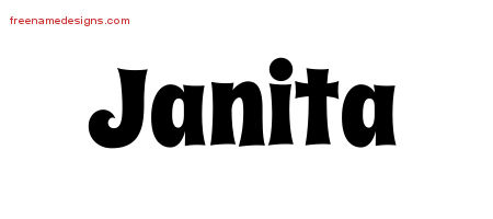 Groovy Name Tattoo Designs Janita Free Lettering