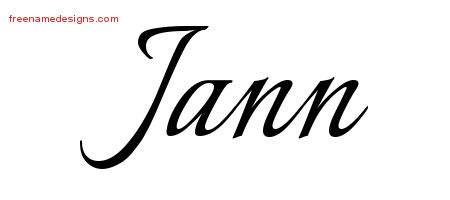 Calligraphic Name Tattoo Designs Jann Download Free