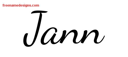 Lively Script Name Tattoo Designs Jann Free Printout